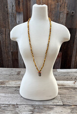 Radiant Malas Blond Tiger's Eye/Pendant Mala