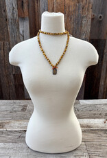Radiant Malas Blond Tiger's Eye/Pendant Mala