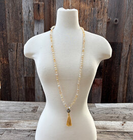 Radiant Malas Citrine Faceted/Lampwork Glass Mala