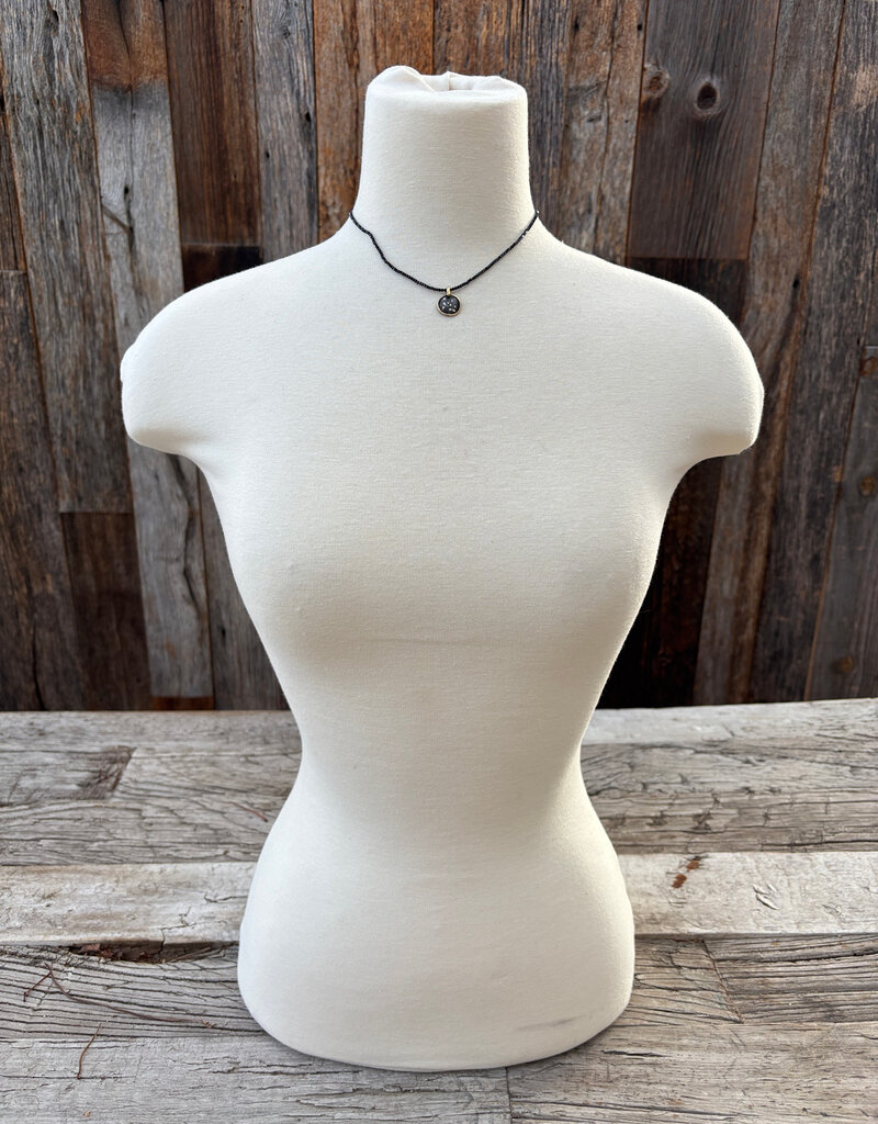 Robin M Designs Robin M Celestial Pendant on Spinel Beads Diam. 14k SS