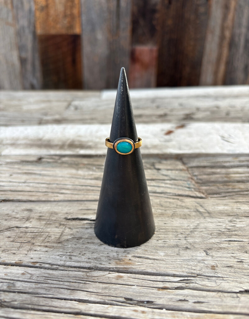 Robin M Designs Robin M Blue Opal 14k Bez./10k Band/SS Rim Sz 8