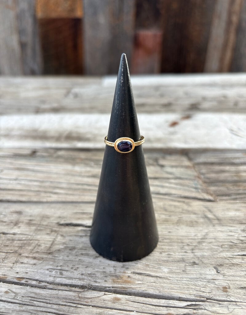 Robin M Designs Robin M West Framed Purple Sapphire 14k Sz 7