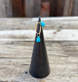 Robin M Designs Robin M Turquoise Briolette Pair 14k