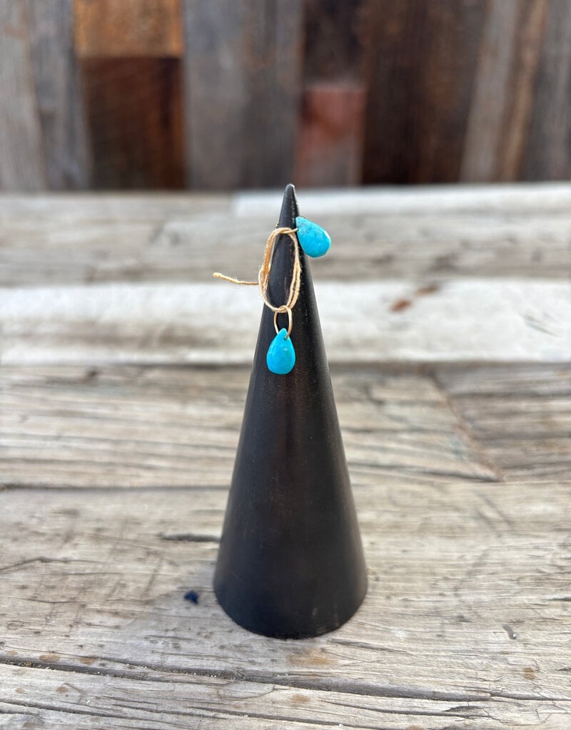 Robin M Designs Robin M Turquoise Briolette Pair 14k