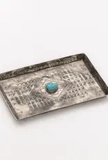 J. Alexander Medium Stamped Tray w/ Turquoise
