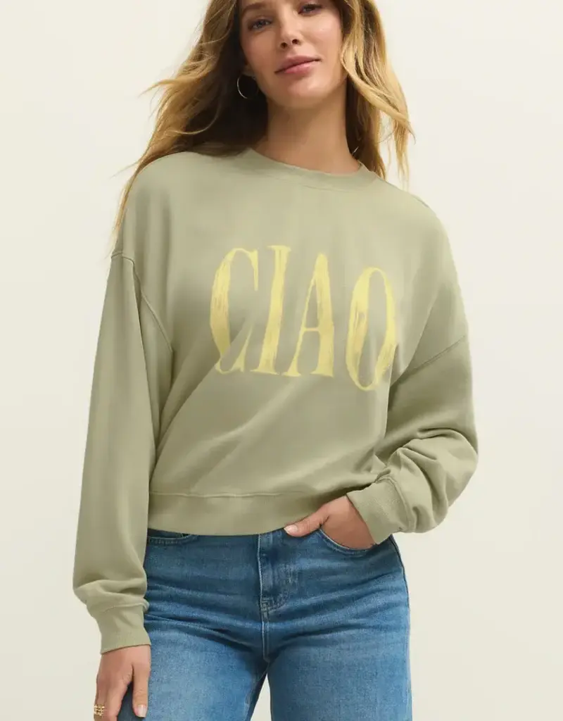 Z Supply Z Supply Ciao First Date Sweatshirt Bay Leaf