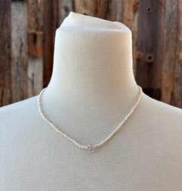 Leap Jewlery Leap Jewelry Pearl Necklace Rose Quartz