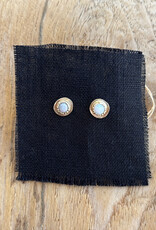 Robin M Designs RM Designs Round Opal Post Earring 4mm