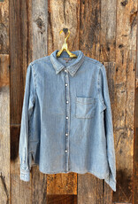 Lilla P Lilla P Denim Button Down Blue Wash