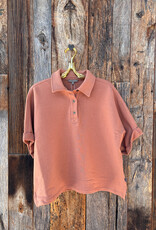 Lilla P Lilla P Oversized Terry Polo Carob