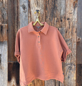 Lilla P Lilla P Oversized Terry Polo Carob