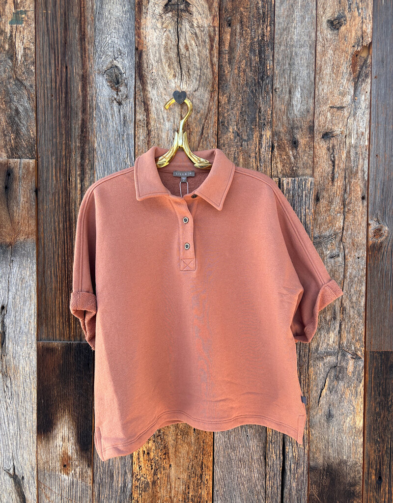 Lilla P Lilla P Oversized Terry Polo Carob