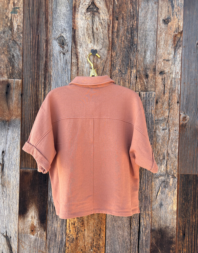 Lilla P Lilla P Oversized Terry Polo Carob