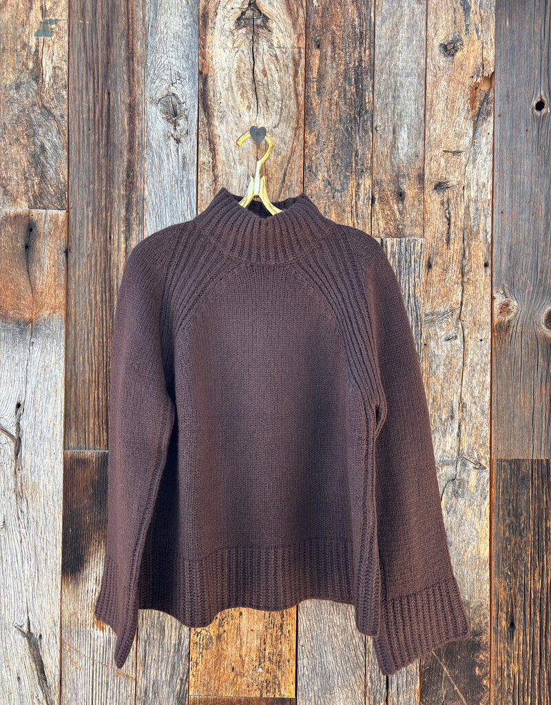 Z Supply Z Supply Emerge Funnel Neck Sweater Chocolate Cherry