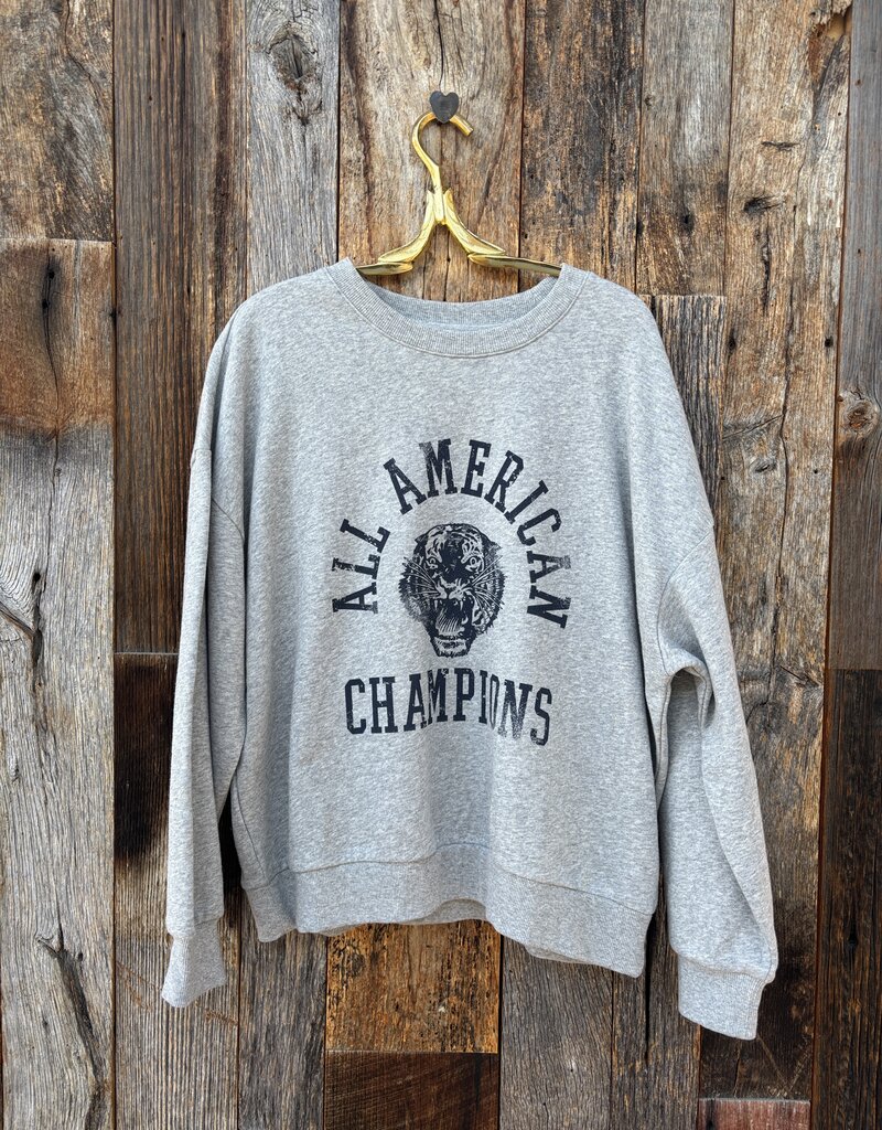 Z Supply Z Supply Champs Sunday Sweatshirt Classic Heather Grey
