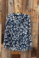 Bella Dahl Bella Dahl Classic Button Down- Indigo Bloom Print