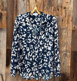 Bella Dahl Bella Dahl Classic Button Down- Indigo Bloom Print