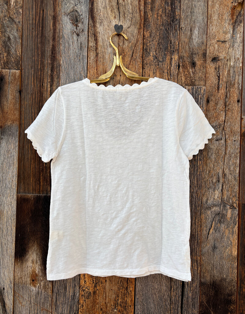 Dylan Dylan Ric-Rac Tee White