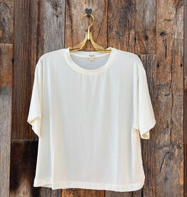 Dylan Dylan S/S Modern Crew Tee Vintage White