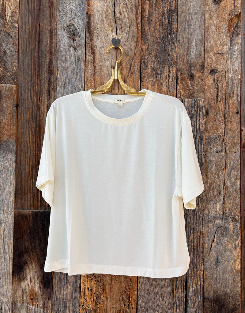 Dylan Dylan S/S Modern Crew Tee Vintage White