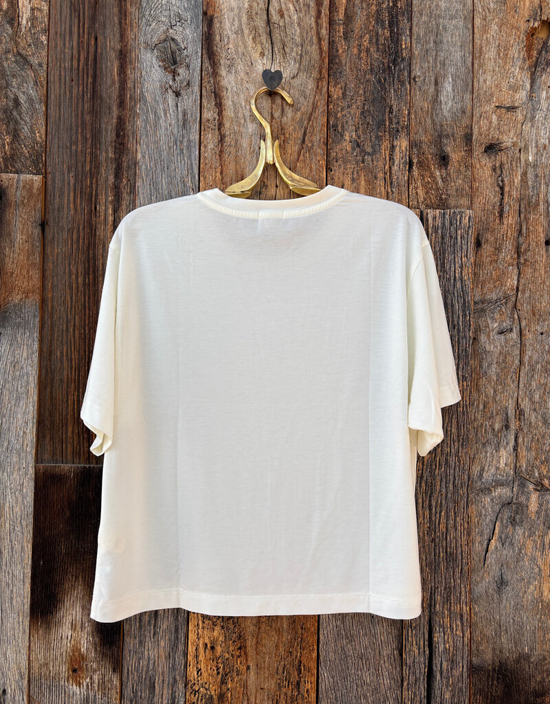 Dylan Dylan S/S Modern Crew Tee Vintage White