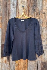 Dylan Dylan Chloe V-Neck Washed Black