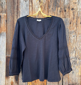 Dylan Dylan Chloe V-Neck Washed Black