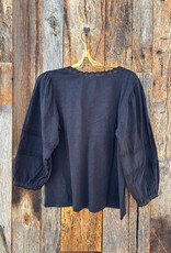 Dylan Dylan Chloe V-Neck Washed Black