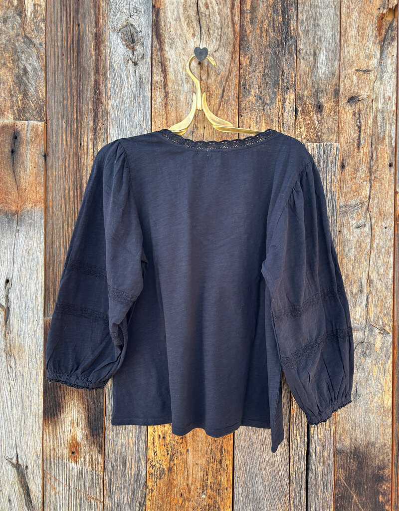 Dylan Dylan Chloe V-Neck Washed Black