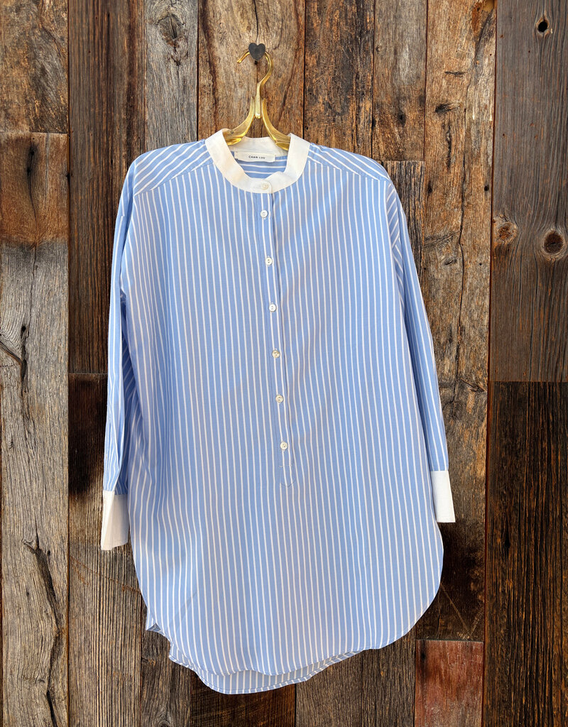 Chan Luu Chan Luu Falling Flower Tunic Blue Stripe 1