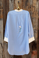 Chan Luu Chan Luu Falling Flower Tunic Blue Stripe 1