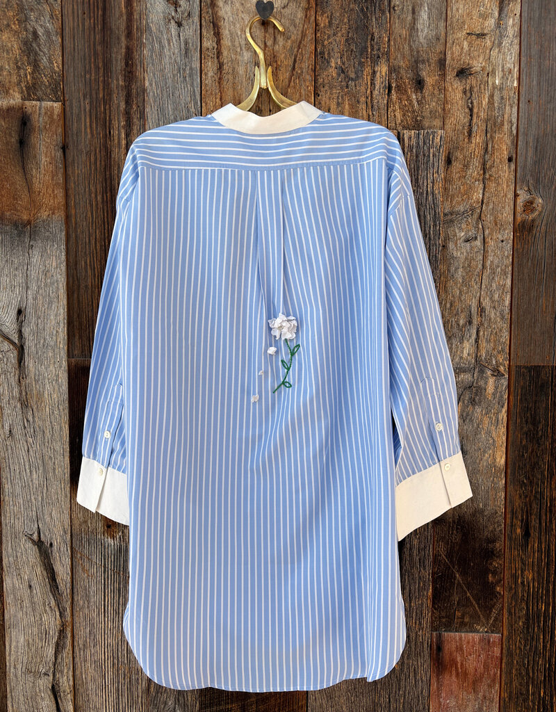 Chan Luu Chan Luu Falling Flower Tunic Blue Stripe 1