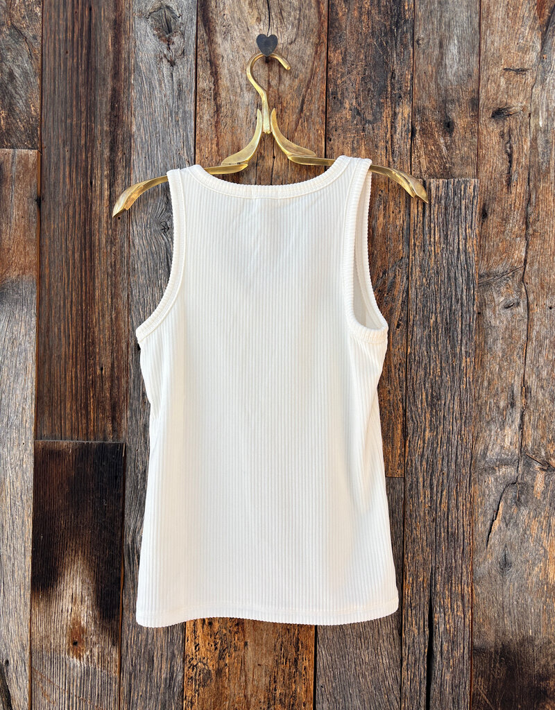Dylan Dylan Soft Rib Tank Ivory