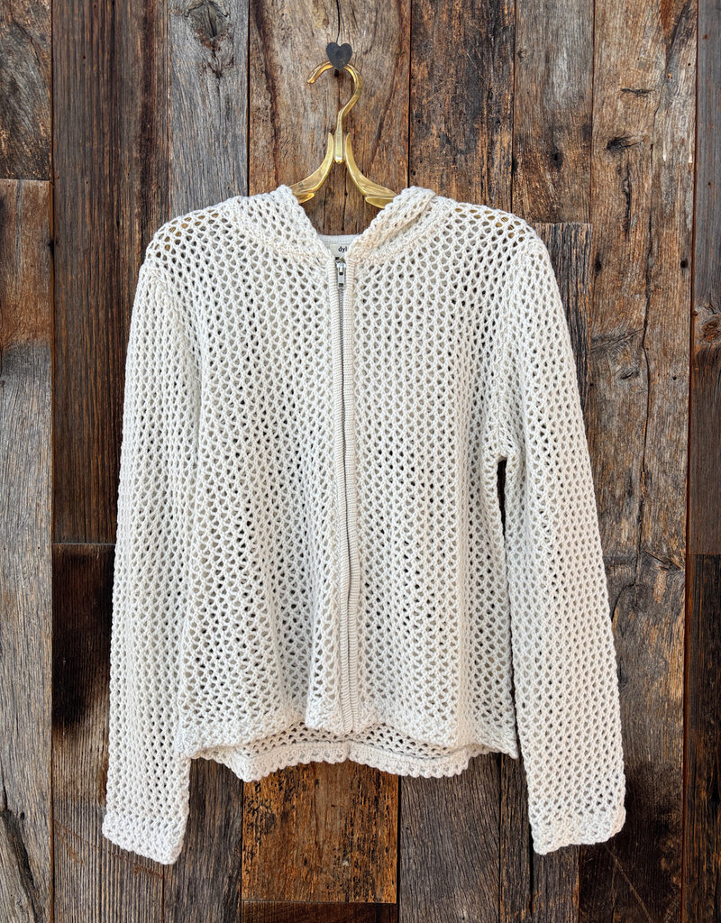 Dylan Dylan Whitney Pointelle Sweater Soft Natural