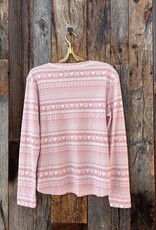 Dylan Dylan Homebody Henley Pink/Soft White