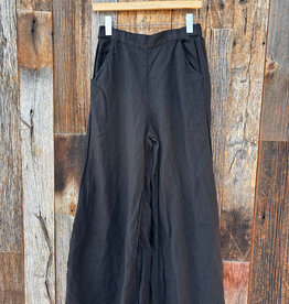 Llea Blue Llea Blue Becca Wide Leg Linen Pant Black