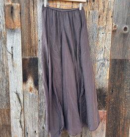 Llea Blue Llea Blue Zoey Cotton Silk Godet Skirt Chocolate