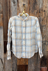 Llea Blue Llea Blue Dorie Linen Plaid Shirt Bl/Cr