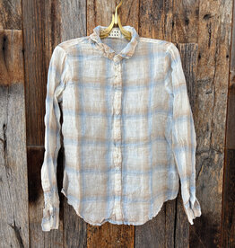 Llea Blue Llea Blue Dorie Linen Plaid Shirt Bl/Cr