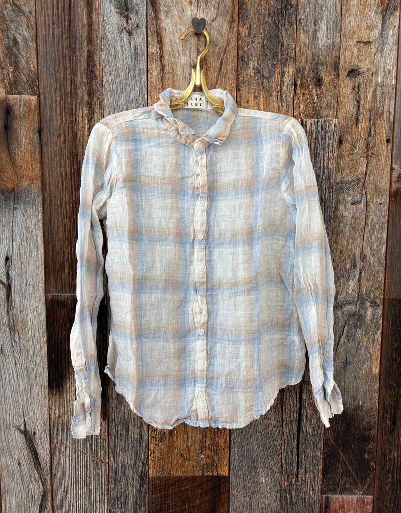 Llea Blue Llea Blue Dorie Linen Plaid Shirt Bl/Cr