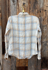 Llea Blue Llea Blue Dorie Linen Plaid Shirt Bl/Cr
