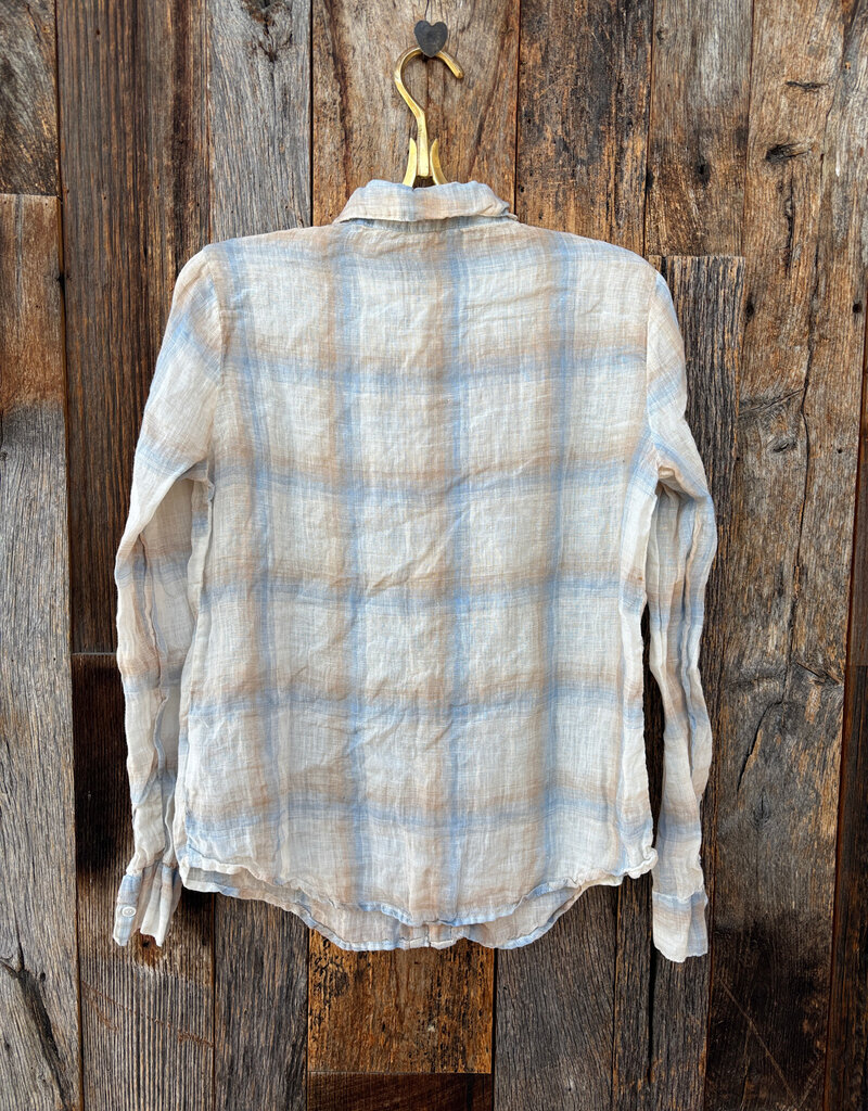 Llea Blue Llea Blue Dorie Linen Plaid Shirt Bl/Cr