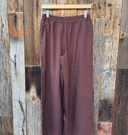 Z Supply Z Supply Scout Linen Pant Chocolate Cherry