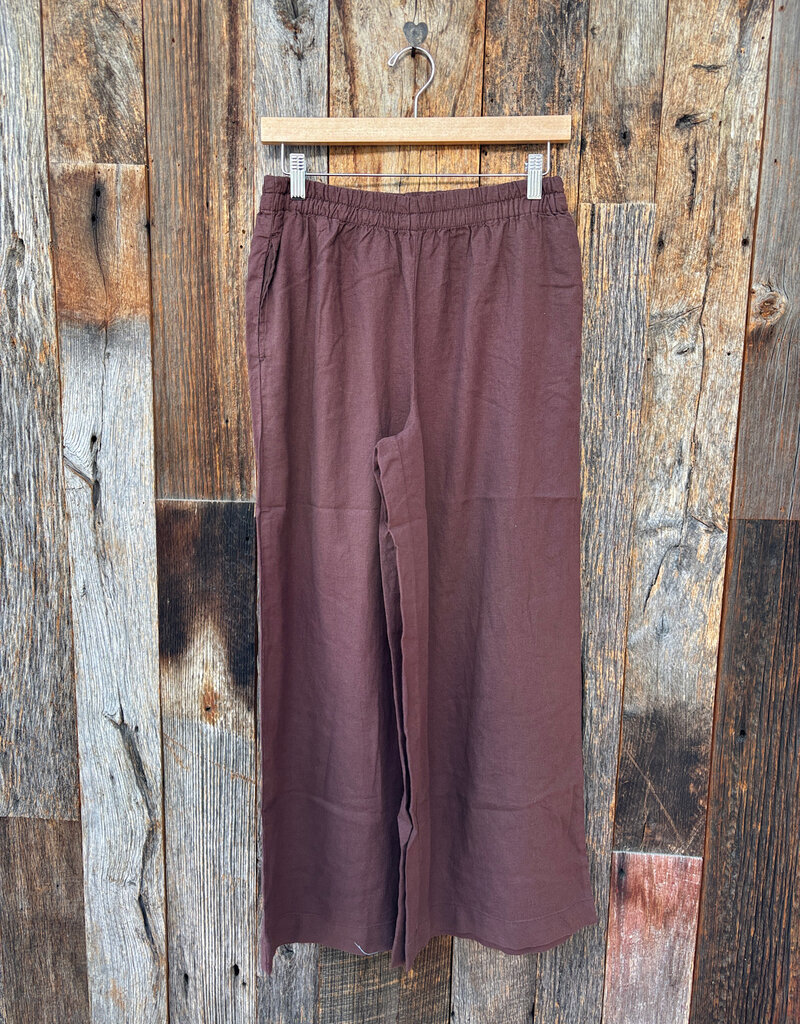 Z Supply Z Supply Scout Linen Pant Chocolate Cherry