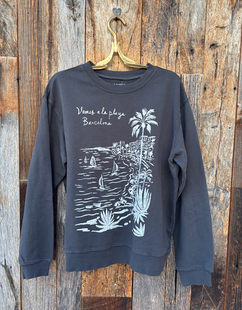 Z Supply Z Supply La Playa Boyfriend Sweatshirt Black