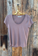 Project Social T Project Social T Flora U-Neck Tee Deep Taupe