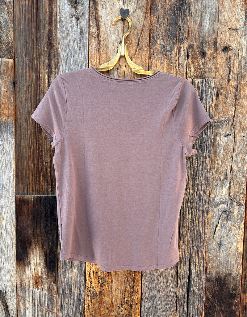Project Social T Project Social T Flora U-Neck Tee Deep Taupe