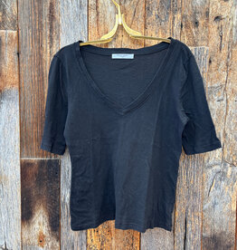 Project Social T Project Social T Jude V-Neck Elbow Sleeve Tee Black