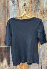 Project Social T Project Social T Jude V-Neck Elbow Sleeve Tee Black