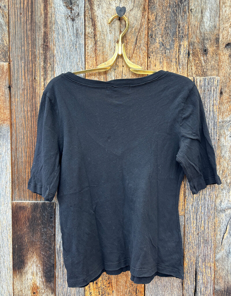 Project Social T Project Social T Jude V-Neck Elbow Sleeve Tee Black